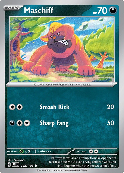 Pokemon Maschiff - 142/193 SV02: Paldea Evolved Normal - Eterna Cards