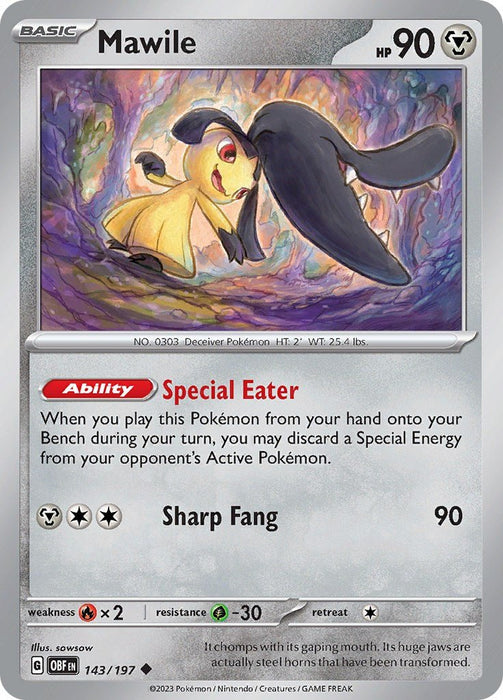 Pokemon Mawile - 143/197 143/197 SV03: Obsidian Flames Normal - EternaCards