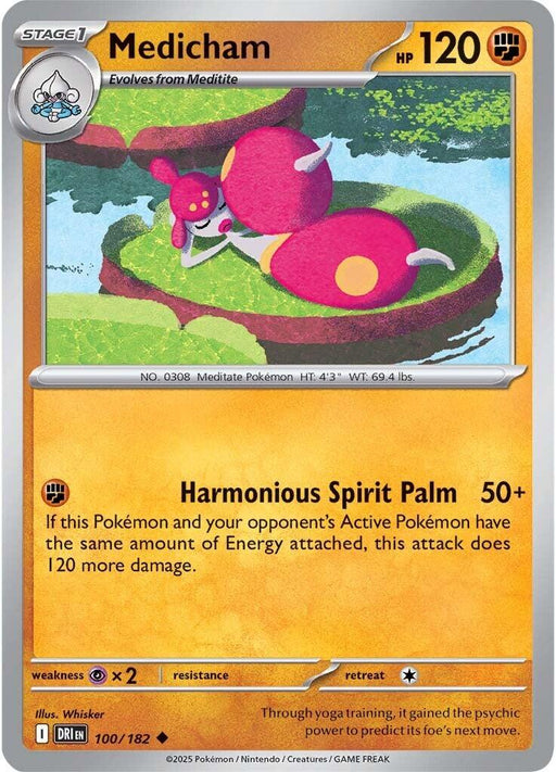 Pokemon Medicham 100/182 SV10: Destined Rivals Reverse Holo - EternaCards