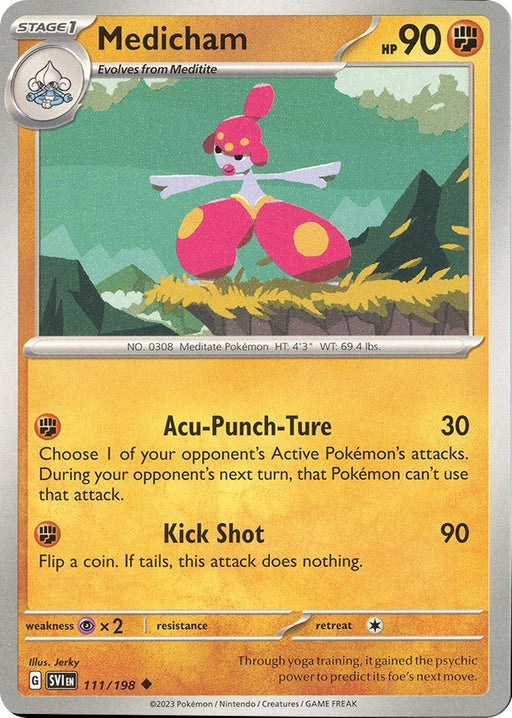Pokemon Medicham - 111/198 111/198 SV01: Scarlet & Violet Base Set Normal - EternaCards