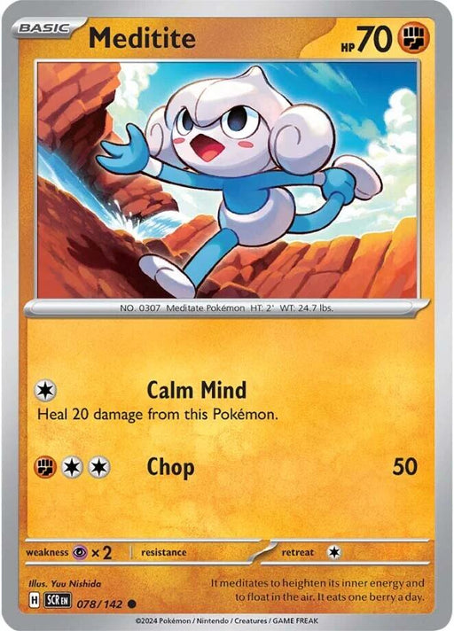 Pokemon Meditite - 078/142 078/142 SV07: Stellar Crown Normal - EternaCards