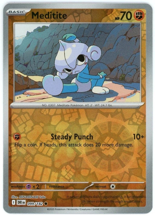 Pokemon Meditite 099/182 SV10: Destined Rivals Normal - Eterna Cards