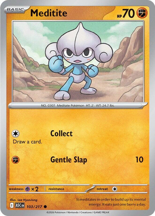 Pokemon Meditite 103/217 ME: Ascended Heroes Normal - EternaCards