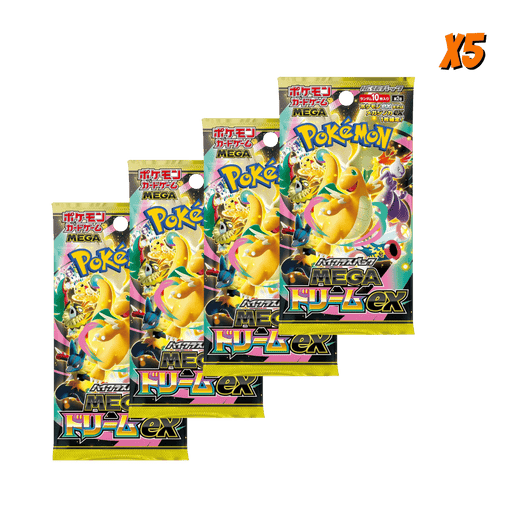 Pokemon Mega Dream ex Japanese Pack Bundle (5 Packs) - EternaCards