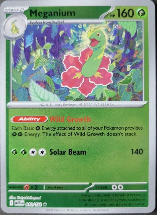 Pokemon Meganium 010/132 ME01: Mega Evolution Holo - Eterna Cards