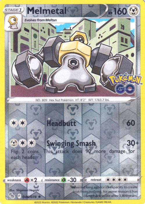 Pokemon Melmetal 046/078 Pokemon GO Holo - Eterna Cards