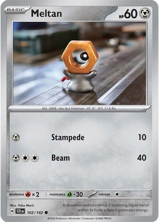 Pokemon Meltan - 102/142 102/142 SV07: Stellar Crown Reverse Holo - EternaCards