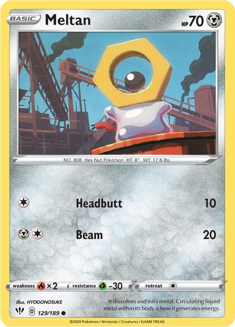 Pokemon Meltan 129/189 SWSH03: Darkness Ablaze Normal - EternaCards