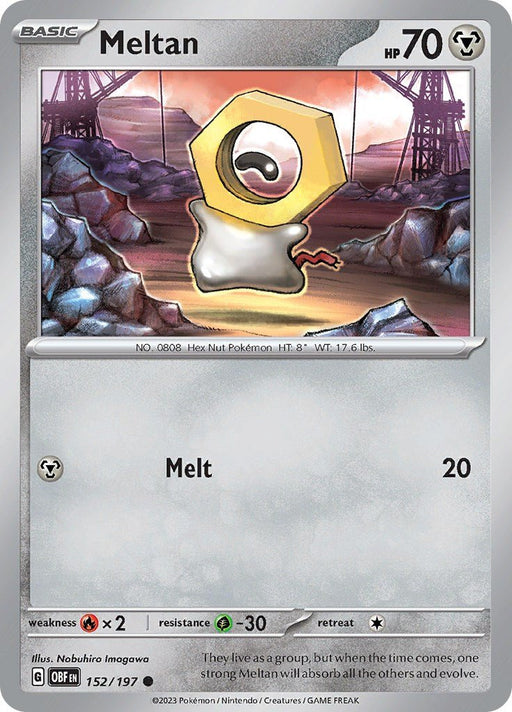 Pokemon Meltan 152/197 SV03: Obsidian Flames Reverse Holo - EternaCards