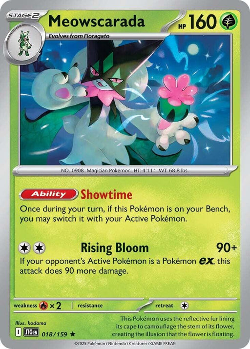 Pokemon Meowscarada 018/159 SV09: Journey Together Holo - Eterna Cards