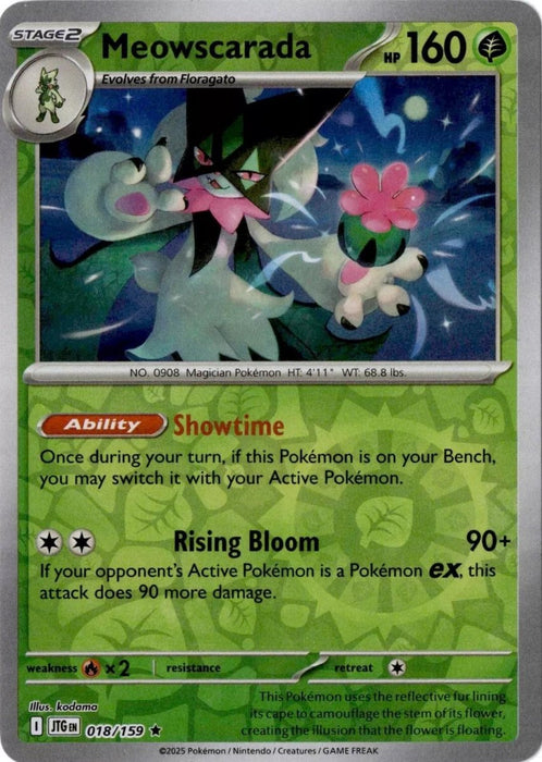 Pokemon Meowscarada 018/159 SV09: Journey Together Holo - Eterna Cards