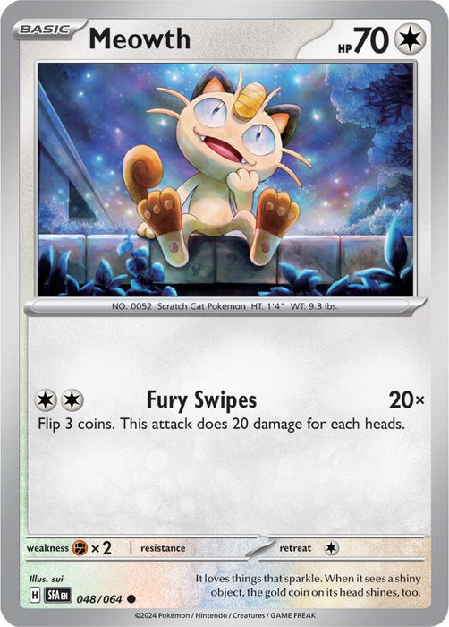 Pokemon Meowth 048/064 SV: Shrouded Fable Reverse Holo - EternaCards