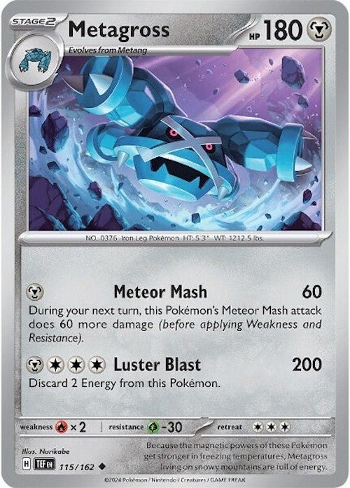 Pokemon Metagross - 115/162 115/162 SV05: Temporal Forces Normal - EternaCards
