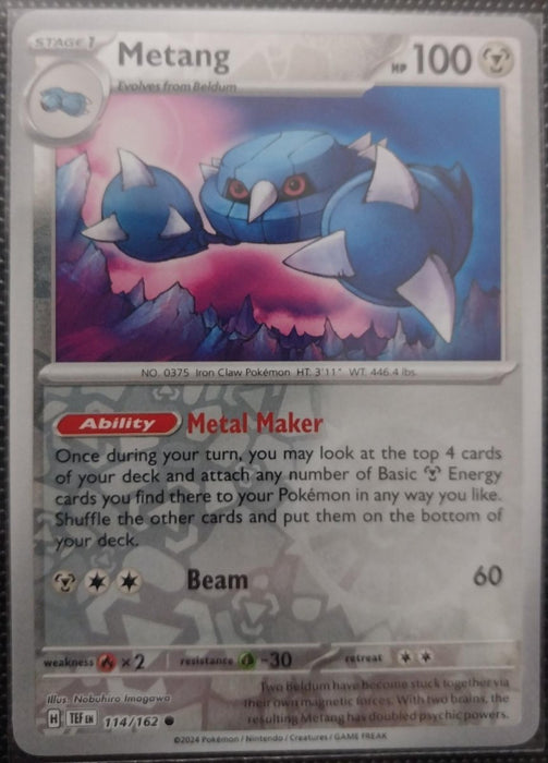 Pokemon Metang 114/162 SV05: Temporal Forces Normal - Eterna Cards