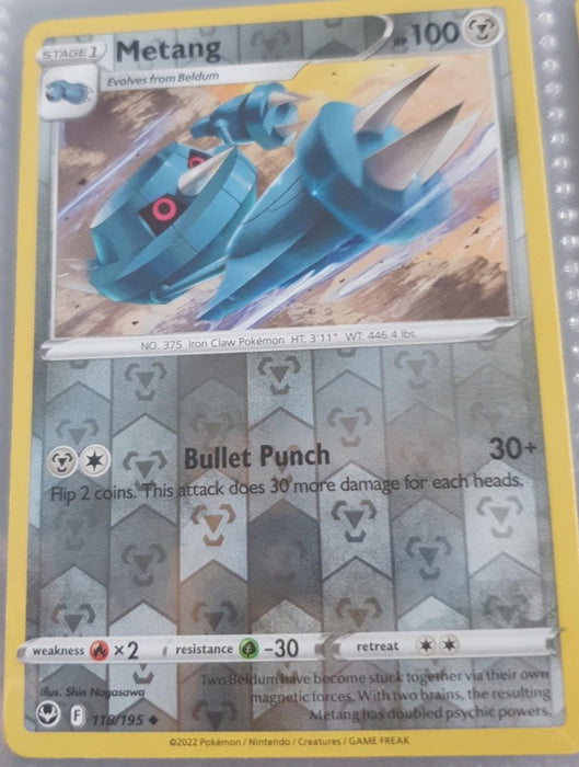 Pokemon Metang 118/195 SWSH12: Silver Tempest Normal - Eterna Cards