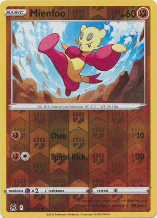 Pokemon Mienfoo 103/196 SWSH11: Lost Origin Normal - Eterna Cards