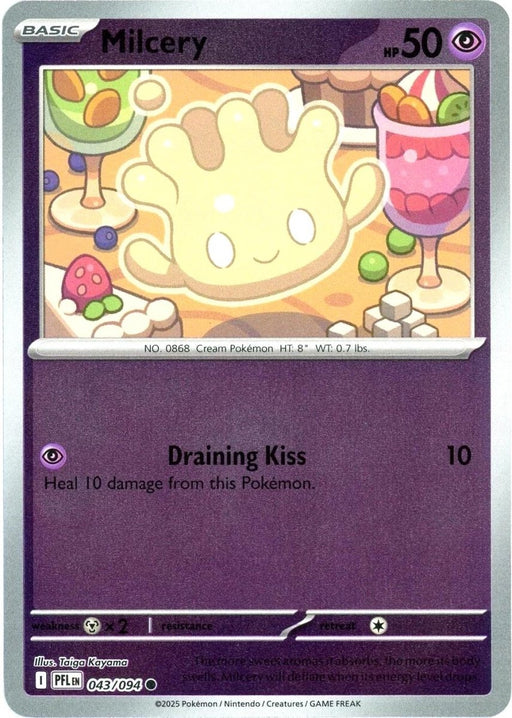 Pokemon Milcery 043/094 ME02: Phantasmal Flames Normal - Eterna Cards