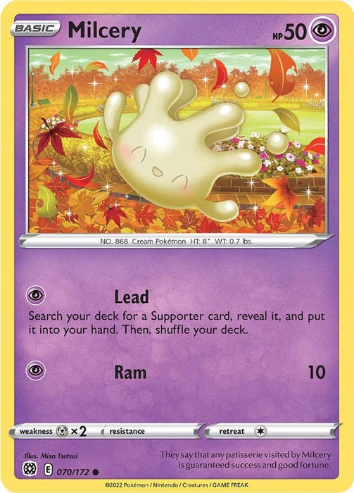 Pokemon Milcery 070/172 SWSH09: Brilliant Stars Normal - Eterna Cards