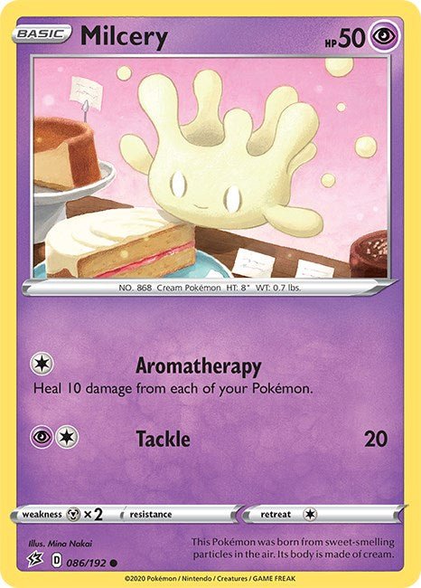 Pokemon Milcery 086/192 SWSH02: Rebel Clash Normal - Eterna Cards