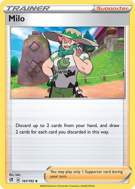 Pokemon Milo 161/192 SWSH02: Rebel Clash Reverse Holo - EternaCards
