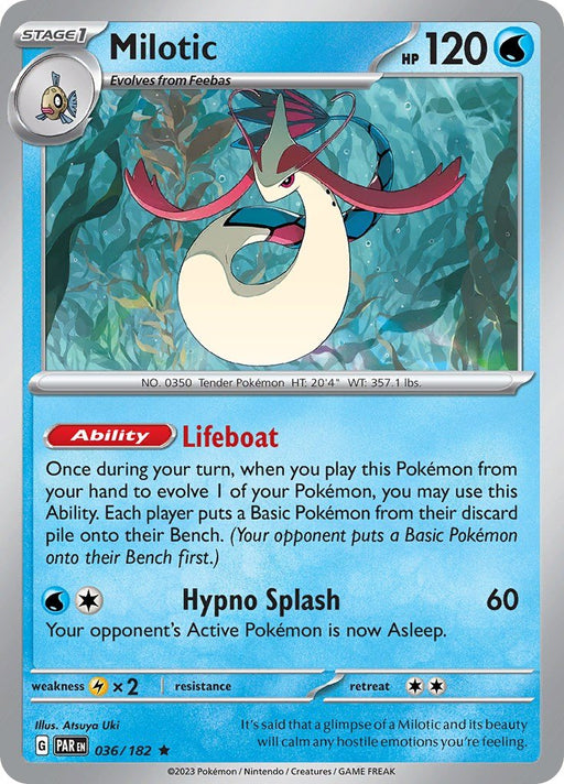 Pokemon Milotic 036/182 SV04: Paradox Rift Holo - EternaCards
