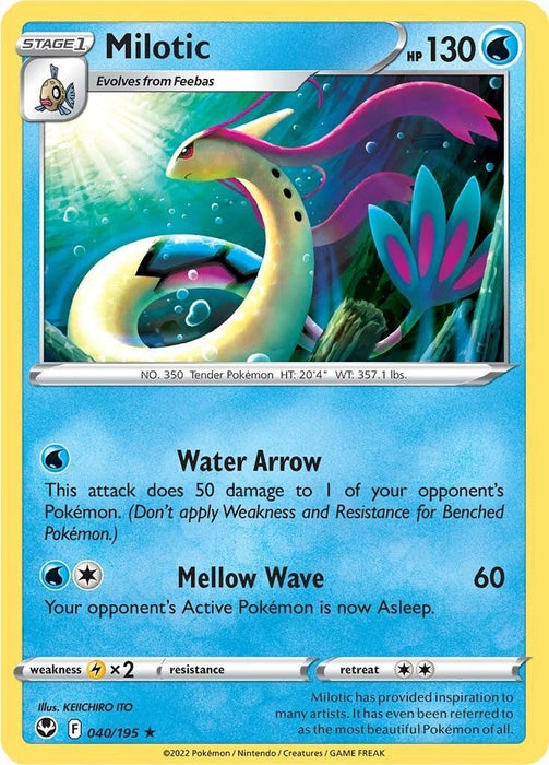 Pokemon Milotic 040/195 SWSH12: Silver Tempest Reverse Holo - EternaCards