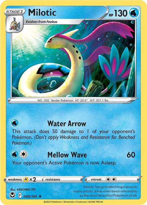Pokemon Milotic 040/195 SWSH12: Silver Tempest Reverse Holo - EternaCards