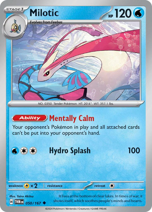 Pokemon Milotic 050/167 SV06: Twilight Masquerade Normal - EternaCards