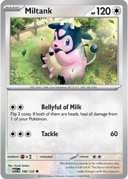 Pokemon Miltank 106/132 ME01: Mega Evolution Normal - Eterna Cards
