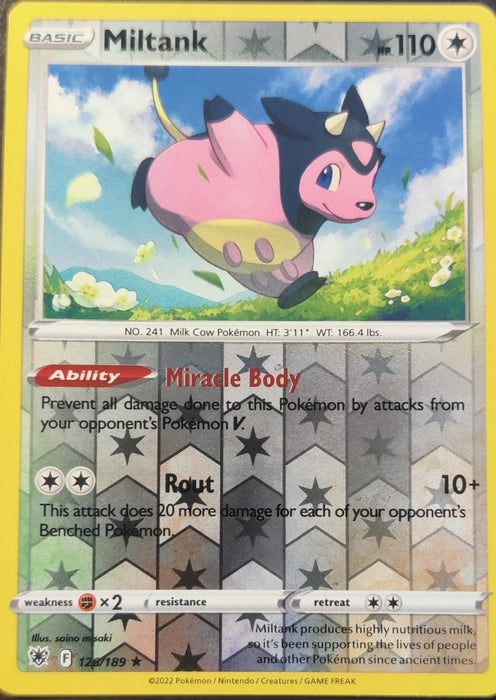 Pokemon Miltank 126/189 SWSH10: Astral Radiance Holo - Eterna Cards