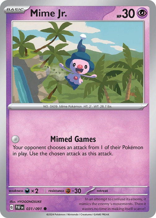 Pokemon Mime Jr. - 031/091 031/091 SV: Paldean Fates Reverse Holo - EternaCards