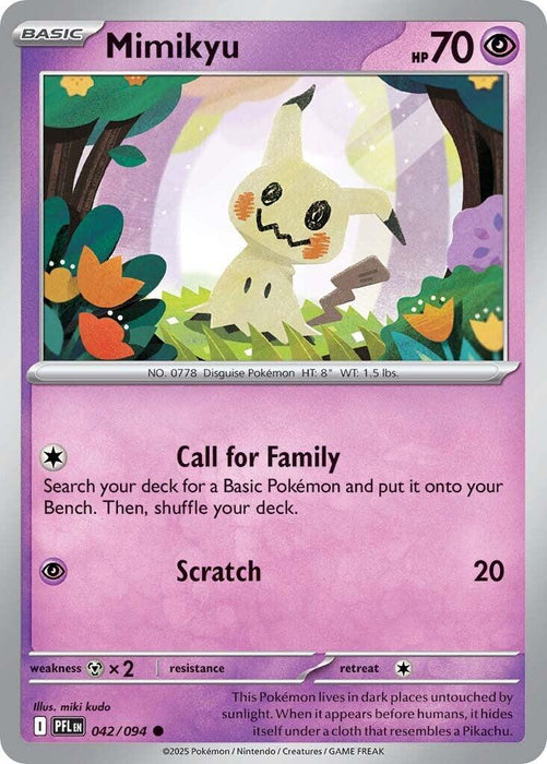 Pokemon Mimikyu 042/094 ME02: Phantasmal Flames Reverse Holo - EternaCards