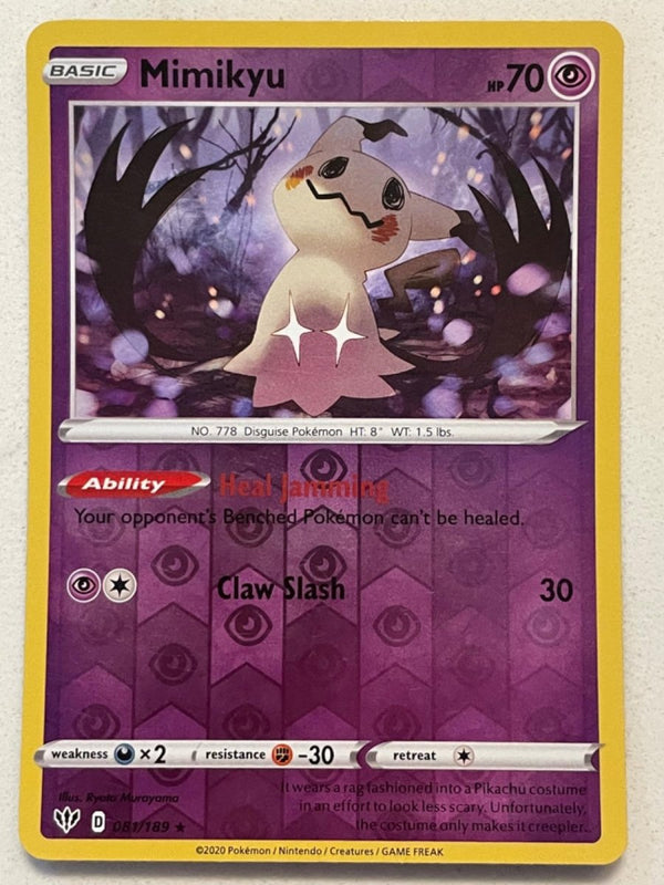 Pokemon Mimikyu 081/189 SWSH03: Darkness Ablaze Normal