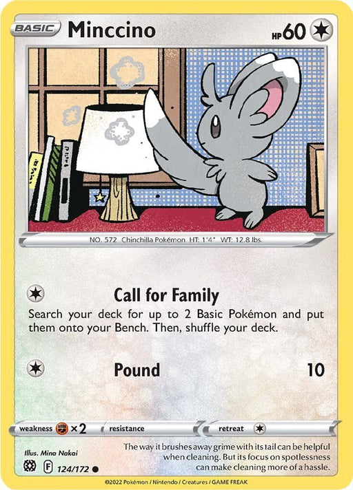 Pokemon Minccino 124/172 SWSH09: Brilliant Stars Normal - EternaCards