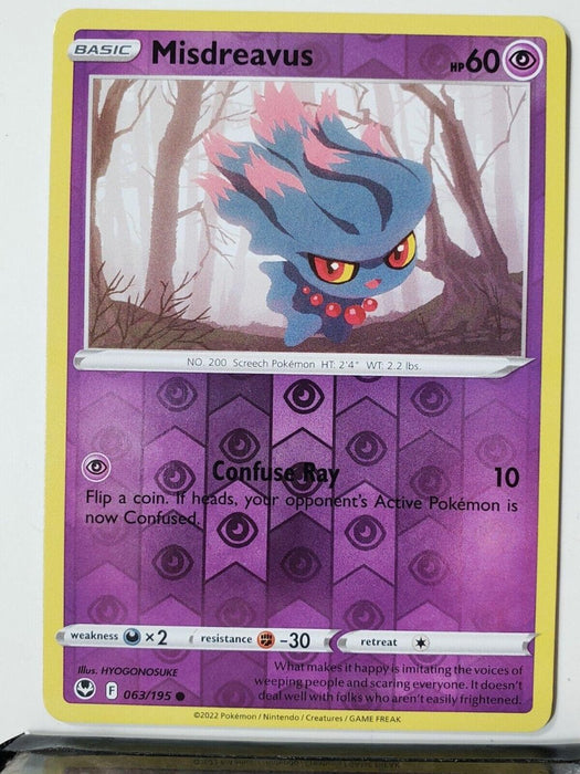 Pokemon Misdreavus 063/195 SWSH12: Silver Tempest Normal - Eterna Cards
