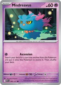 Pokemon Misdreavus - 085/217 085/217 ME: Ascended Heroes Reverse Holo - EternaCards
