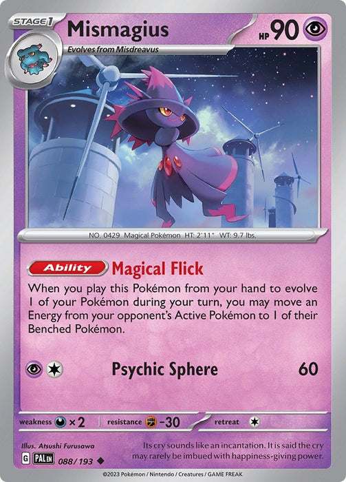 Pokemon Mismagius - 088/193 088/193 SV02: Paldea Evolved Normal - EternaCards