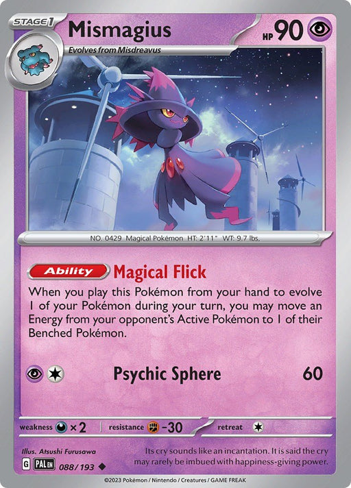 Pokemon Mismagius - 088/193 088/193 SV02: Paldea Evolved Normal - EternaCards