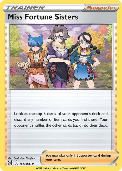 Pokemon Miss Fortune Sisters 164/196 SWSH11: Lost Origin Reverse Holo - EternaCards