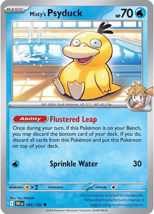 Pokemon Misty's Psyduck 045/182 SV10: Destined Rivals Reverse Holo - EternaCards