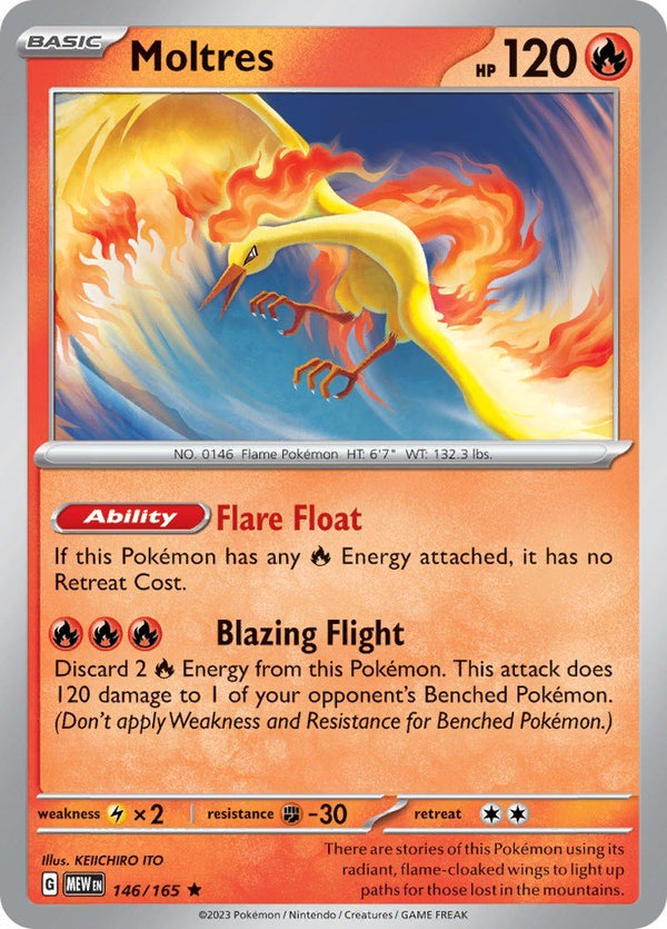 Pokemon Moltres 146/165 SV: Scarlet & Violet 151 Holo