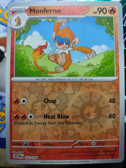 Pokemon Monferno 032/167 SV06: Twilight Masquerade Normal - Eterna Cards