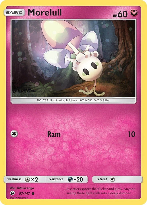 Pokemon Morelull 97/147 SM - Burning Shadows Normal - Eterna Cards