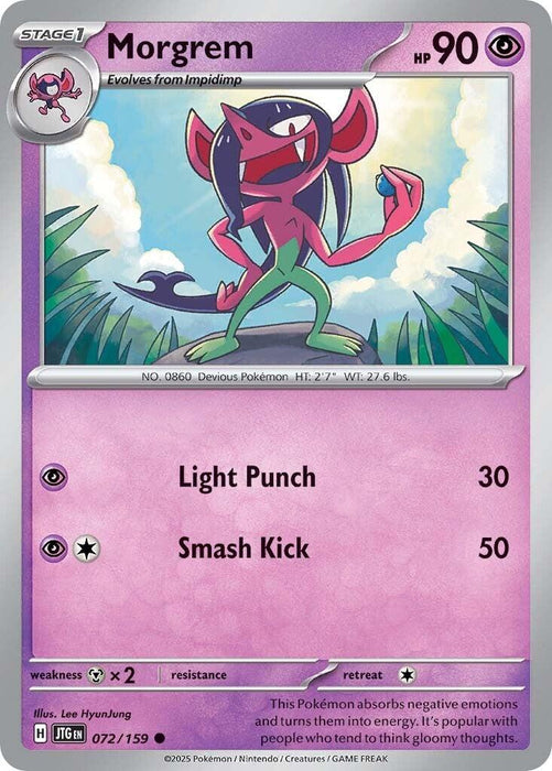 Pokemon Morgrem 072/159 SV09: Journey Together Normal - Eterna Cards