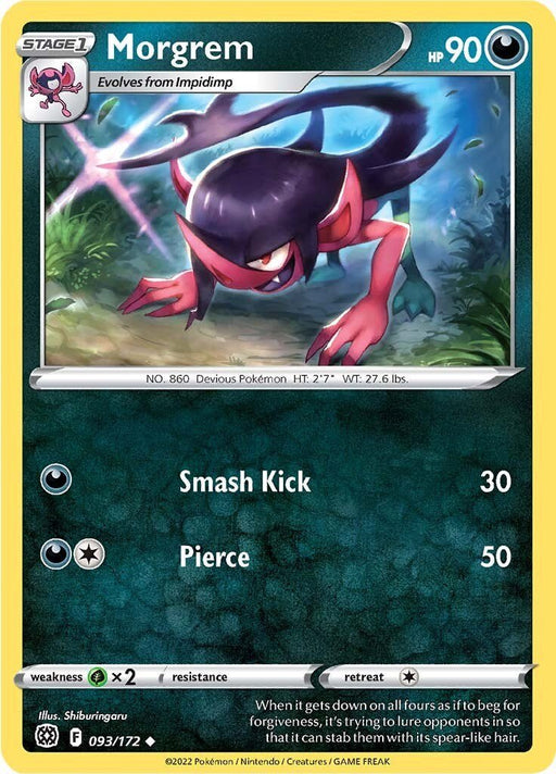 Pokemon Morgrem 093/172 SWSH09: Brilliant Stars Normal - EternaCards