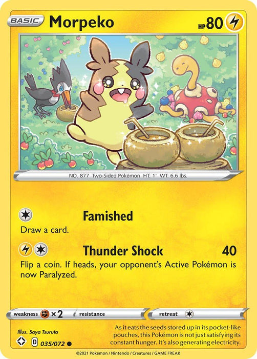 Pokemon Morpeko (035) 035/072 Shining Fates Reverse Holo - EternaCards