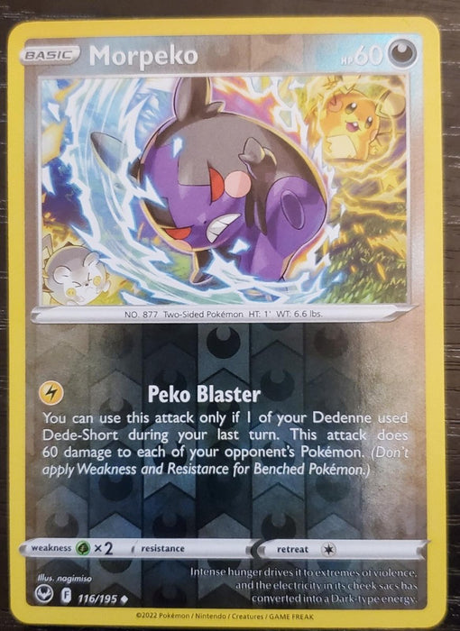 Pokemon Morpeko 116/195 SWSH12: Silver Tempest Normal - Eterna Cards