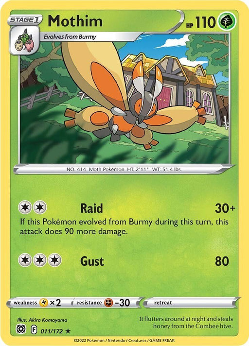 Pokemon Mothim 011/172 SWSH09: Brilliant Stars Normal - EternaCards
