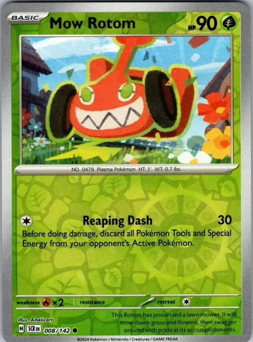 Pokemon Mow Rotom 008/142 SV07: Stellar Crown Normal - Eterna Cards