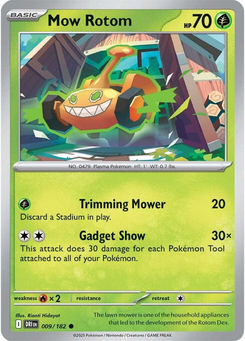 Pokemon Mow Rotom 009/182 SV10: Destined Rivals Reverse Holo - EternaCards